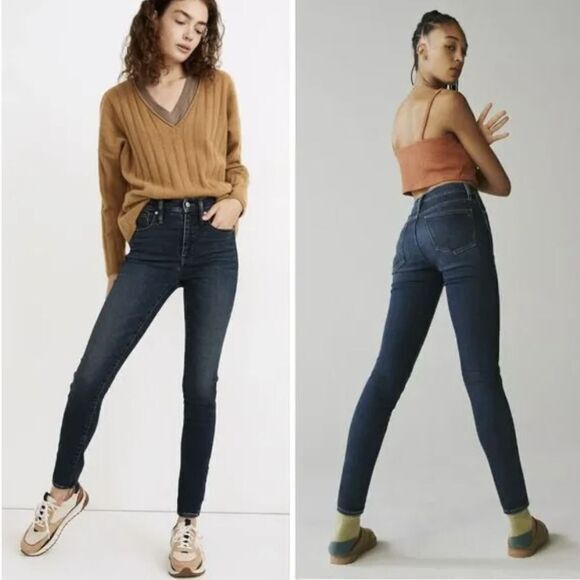 NEW Madewell 10" High-Rise Skinny Jeans in Marengo Wash, 26 - Picture 2 of 16